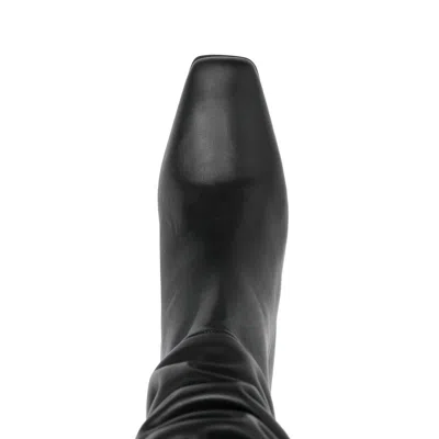Alohas 50mm Kalila Slouch Calf Leather Boots In Black