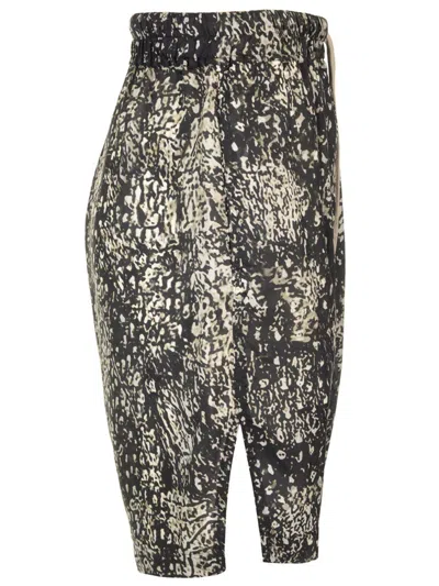 Rick Owens Shorts With Japanese Print Trousers Black In Black