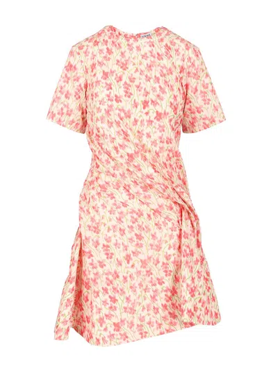Loewe Silk Blend Taffeta Dress Dresses Rose In Pink