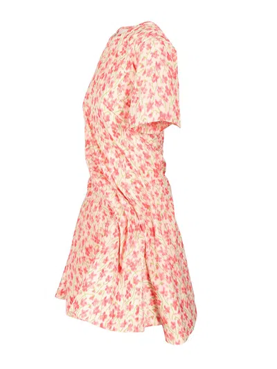 Loewe Silk Blend Taffeta Dress Dresses Rose In Pink