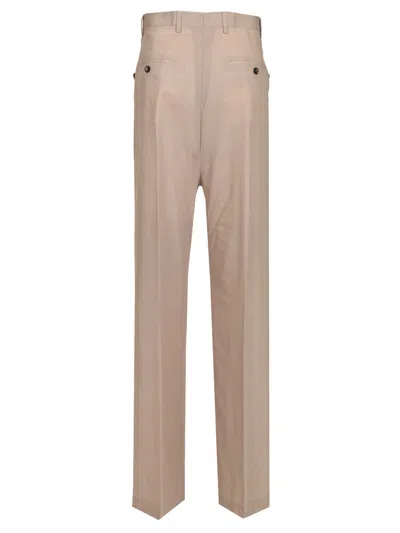 Rick Owens Silk Charmeuse Trousers Jackets Beige In Neutral
