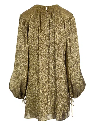 Chloé Silk Crepon Mini Dress Dresses Gold In Gold