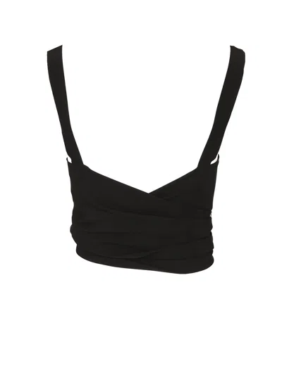 Chloé Silk Crop Top Tops Black