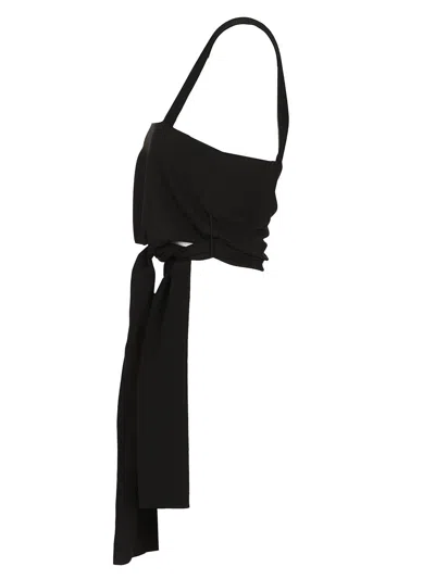 Chloé Silk Crop Top Tops Black