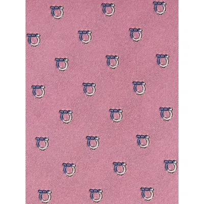 Ferragamo Two Tone Gancini Jacquard Tie
