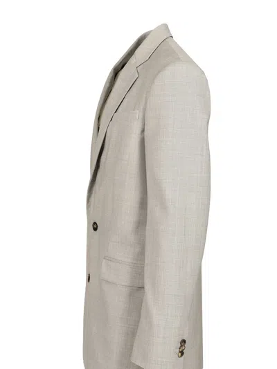 Loewe Single-breasted Tailored Jacket Jackets Grey In Gray