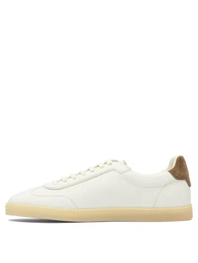 Brunello Cucinelli Branded Heel-counter Cotton Sneakers