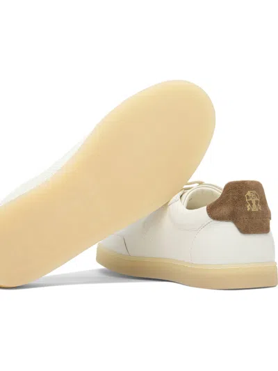Brunello Cucinelli Branded Heel-counter Cotton Sneakers