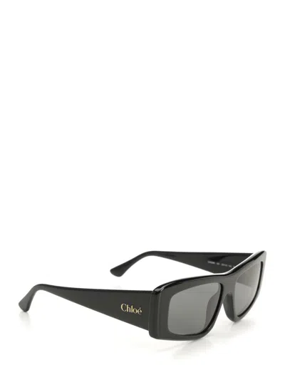 Chloé Square Sun Glasses Black