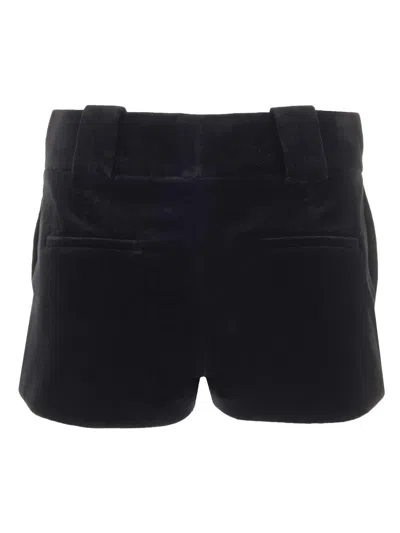 Chloé Tailored Velvet Mini Shorts Trousers Black