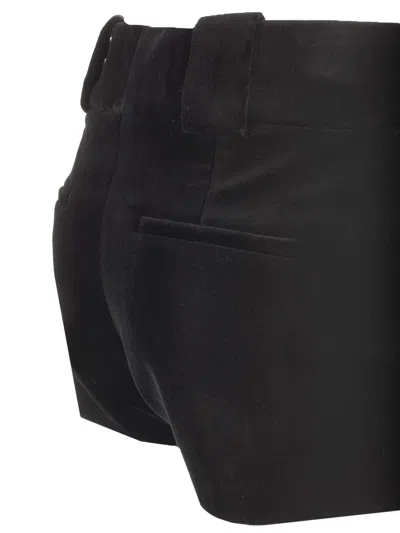 Chloé Tailored Velvet Mini Shorts Trousers Black