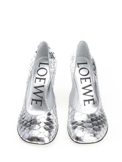 Loewe Toy Metallic Python Pumps