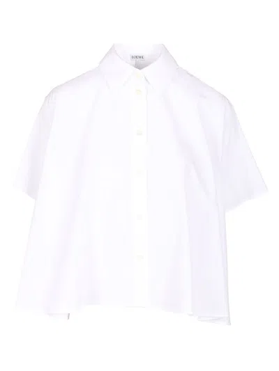Loewe Trapeze Shirt T-shirt White In White