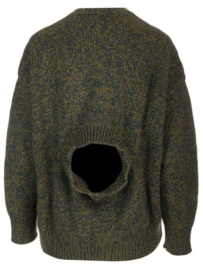 Loewe Trompe L'oeil Sweater Knitwear Green In Green