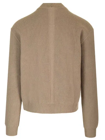 Rick Owens Turtleneck Sweater Knitwear Beige In Brown