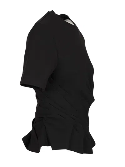 Loewe Draped Short-sleeve T-shirt In Black