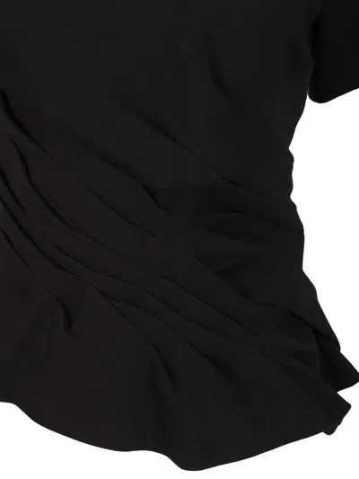 Loewe Draped Short-sleeve T-shirt In Black