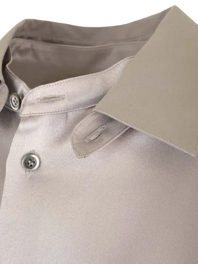 Loewe Unstructured Silk Shirtdress Dresses Grey In Neutral