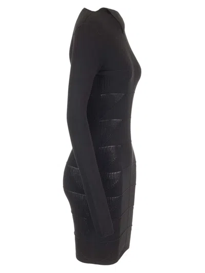 Rick Owens Viscose Knit Mini Dress Jackets Black | ModeSens
