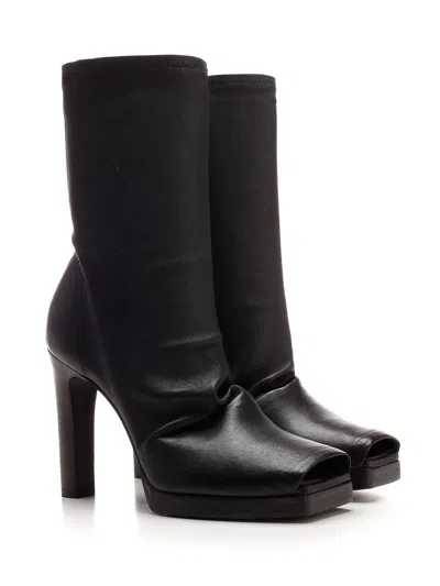 Rick Owens Wedge Ankle Boot Boots Black