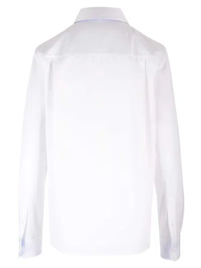 Loewe White Cotton Twill Shirt Shirts White In White