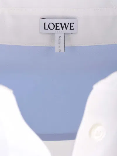Loewe White Cotton Twill Shirt Shirts White In White