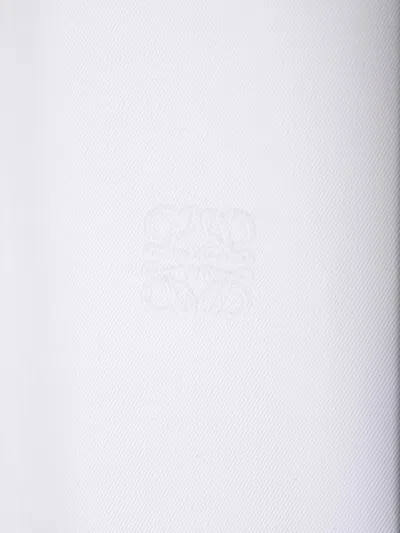 Loewe White Cotton Twill Shirt Shirts White In White