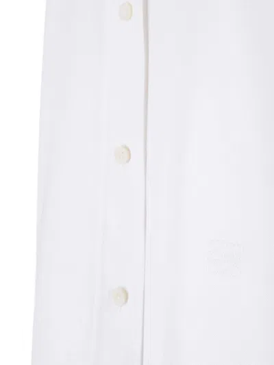 Loewe White Cotton Twill Shirt Shirts White In White