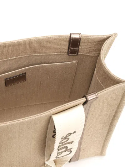 Chloé Woody Handbags Grey