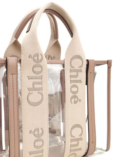 Chloé Woody Handbags Beige