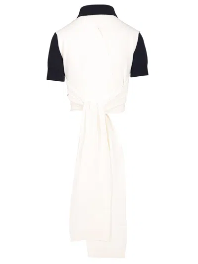 Loewe Cropped Polo Sweater In Silk