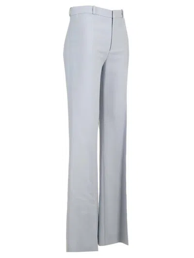 Chloé Wool Crepe Flared Trousers Light Blue