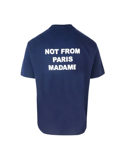 Drôle De Monsieur T Shirt Slogan Blu In Blue
