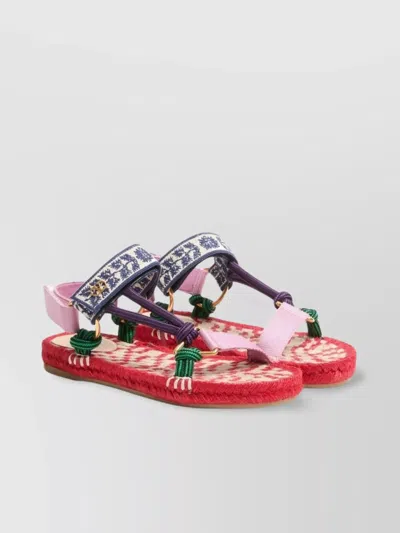 Valentino Embroidered Fabric Lake Powell Sandals