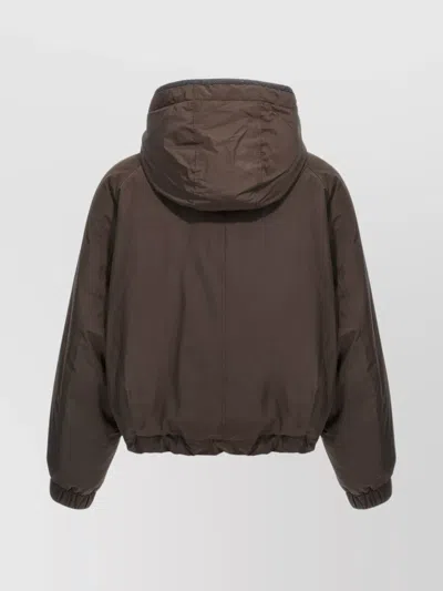 Brunello Cucinelli Short Puffer Jacket With Hood And Pockets