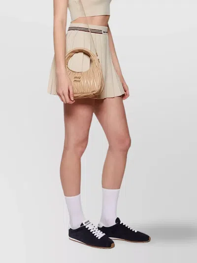 Miu Miu Feather Suede Low-top Sneakers With Rubber Sole