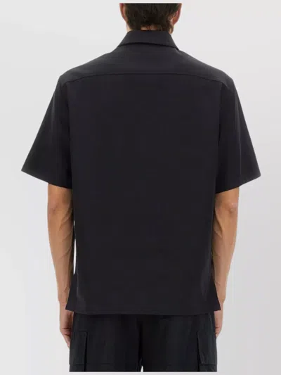 Givenchy Short Sleeves Chest Pockets Shirt In Black
