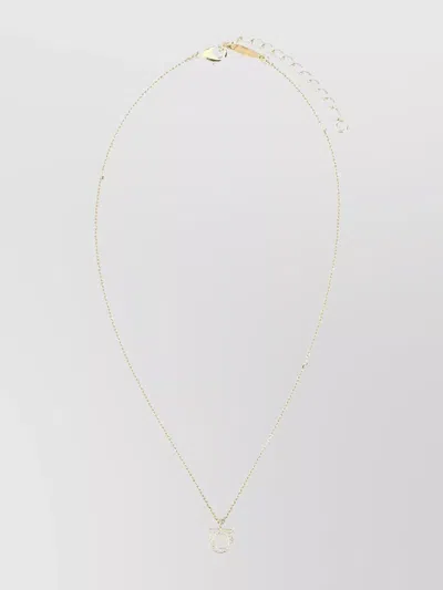 Ferragamo Golden Gancini Pendant Necklace