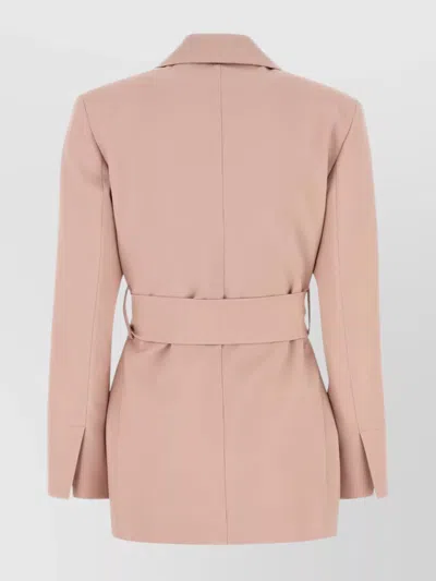 Weekend Max Mara Powder Pink Wool Teso Blazer In Pink
