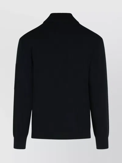 C.p. Company C.p.company Wool Blend Turtleneck Sweater In Black