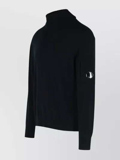 C.p. Company C.p.company Wool Blend Turtleneck Sweater In Black