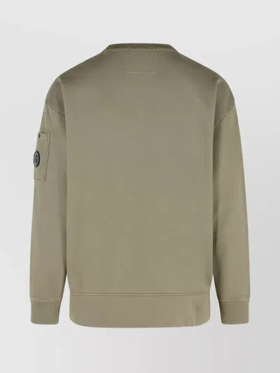 C.p. Company Cotton Sweatshirt Arm Pocket In Gray