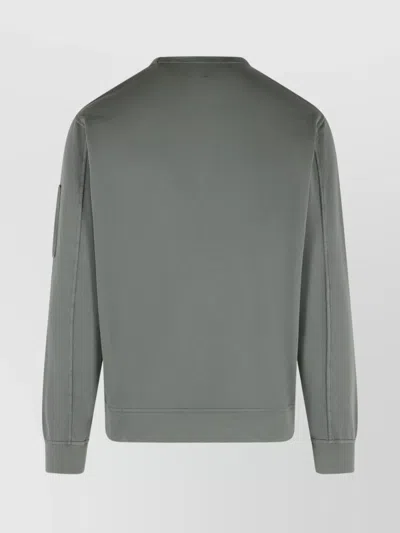 C.p. Company Cotton Sweatshirt Arm Pocket In Gray