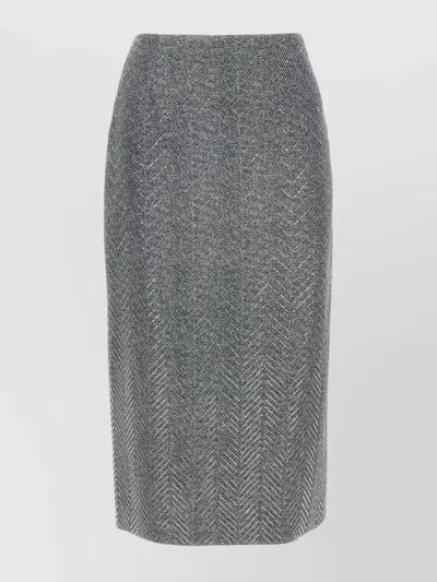 Ermanno Scervino Rhinestone-embellishment Pencil Skirt In Gray