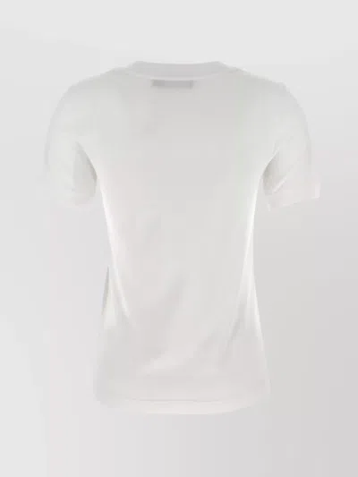 Dolce & Gabbana Embroidered Logo Crew Neck T-shirt In White