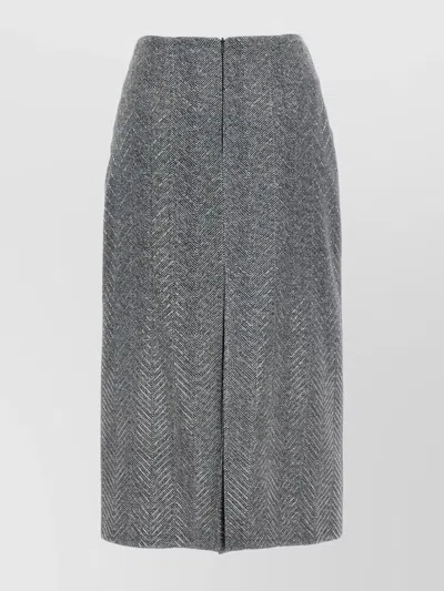 Ermanno Scervino Rhinestone-embellishment Pencil Skirt In Gray