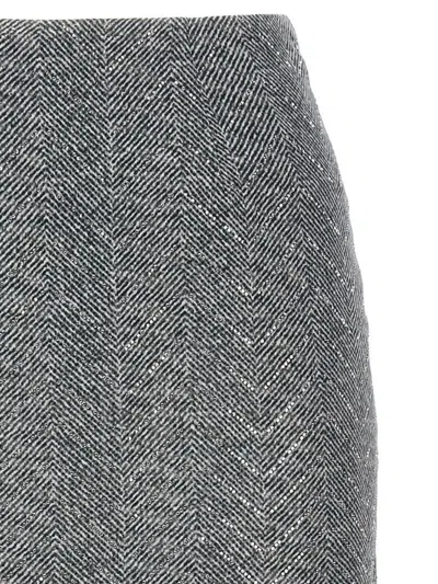 Ermanno Scervino Rhinestone-embellishment Pencil Skirt In Gray