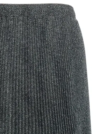 Ermanno Scervino Longuette Skirt With Pleated Design And Elastic Waistband In Gray