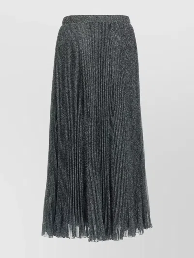 Ermanno Scervino Longuette Skirt With Pleated Design And Elastic Waistband In Gray