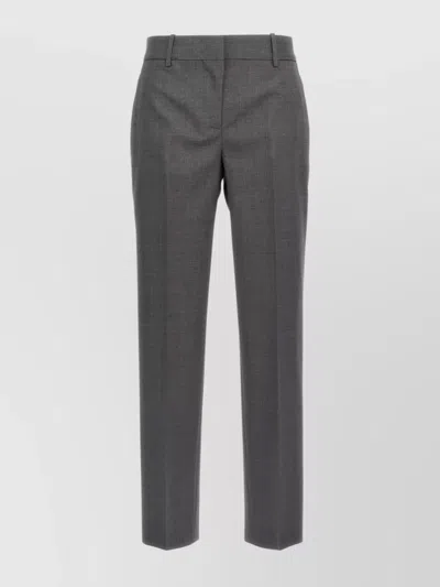 Ermanno Scervino Wool Trousers With Back Pockets And Belt Loops In Gray